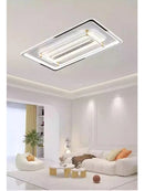 Ljojo Modern Led Ceiling Fan Light for Dining Room - Elegant Indoor Lighting Solution