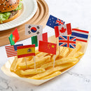 Disposable Bamboo Fruit Stick Small Flag Toothpick for Cake Cocktail Decoration