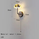 LED Mushroom Wall Light Marble Sconce Ljojo Bedroom Foyer Decor Dining Room Accent