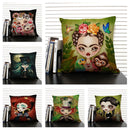 Ljojo Mermaid Linen Cushion Cover for Living Room Sofa Decoration