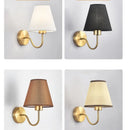LED Modern Wall Lamp Indoor Lighting Nordic E27 Fabric Retro Wall Lamp Bedroom Bedside Ljojo