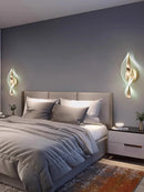 Ljojo LED Wall Sconce: Modern Design, Lustre Interior Lights, Gold/Black, Bedroom Mood Light