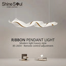 Modern LED Dining Room Pendant Light | Ljojo Wave Bar Counter Lamp | Creative Home Decor Lighting