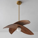 Walnut LED Pendant Lamp Modern Minimalist Dining Room Chandelier by Ljojo