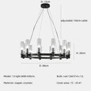American Retro E14 Crystal Chandelier Pendant Light by Ljojo