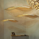Wabi-Sabi LED Ceiling Chandelier Fish Bone Wood Pendant Light by Ljojo