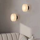 Ljojo Mini Real Marble LED Wall Lamp in Black Gold Copper for Living Room, Bedroom & Kitchen