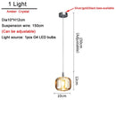 Nordic Luxury Glass LED Pendant Chandelier for Bedroom & Dining Room by Ljojo