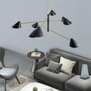 Ljojo Minimalist Cone Shade Chandelier for Living Room and Dining Room