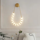 French Glass Ball Beads Wall Lamp Cream Modern Minimalist Bedroom Light - Ljojo