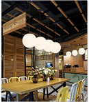 Ljojo Modern Gold Acrylic Ball Pendant Light for Bedroom and Bar Decor