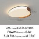 Walnut LED Ceiling Light Living Room Chandelier Ljojo - Modern Round Wooden Lamp Fixture