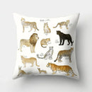 Ljojo Lion Tiger Head Pillowcase for Home Decor - Soft and Stylish Animal Cushion Cover