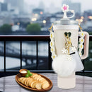 Ljojo 12PCS Tumbler Accessories Bundle for Stanley Cup - Handle, Strap, Straw Toppers