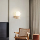 Natural Stone Wall Lamp Glass Lampshade Sconce Light by Ljojo - Rustic Home Decor Lighting