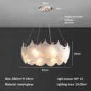 Ljojo Luxury Cream Glass Pendant Lamp for Living Room, Bedroom, Dining Room