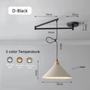 Modern Rocking Arm Pendant Lamp Movable Hanging Chandelier for Living Room by Ljojo