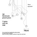 Handmade Glazed Glass Bubble Chandelier Dimmable LED G9 Light for Elegant Home Decor by Ljojo
