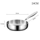 Ljojo 304 Stainless Steel Non-stick Frying Pan Wok for Gas Stove Induction Saucepan