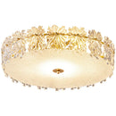 Ljojo Maple Leaf Crystal Glass Ceiling Chandelier for Luxury Living Room Bedrooms