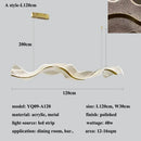 Modern Acrylic Streamer Led Pendant Lights for Living Dining Room Chandelier by Ljojo
