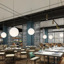 Ljojo Milk White Ball Pendant Lamp - Modern Minimalist Frosted Round Pendant Light