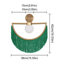 Ljojo Modern Tassel Wall Sconce Light Glass Ball Pendant Home Decor Lighting Fixtured