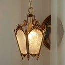 French-Style Retro Copper Glass Chandelier - Small Hanging Lamp by Ljojo