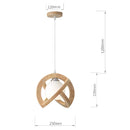 Ljojo Nordic Minimalist Chandelier Solid Wood Glass Lamp for Bedroom Living Room
