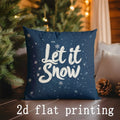 Ljojo Merry Christmas & Let it Snow Pillow Covers for Sofa, Bedroom, Car