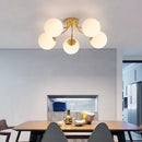 Ljojo Milk White Glass Ball Chandelier Ceiling Lights