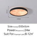 Ljojo Lunar LED Ceiling Light: Modern Circular Bedroom Lamp