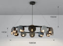 Nordic Smoke Grey/Gold Glass Pendant Light - Modern Kitchen Island Chandelier by Ljojo