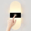 LED Touch Sensor Wall Lamp Black Modern Nordic Bedroom Living Room Sconce by Ljojo