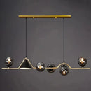 Nordic Glass Ball Pendant Lights: Long LED Chandeliers by Ljojo
