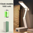 Foldable LED Desk Lamp with Clock | Portable USB Charging | Energy Saving Reading Light by Ljojo
