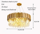 Gold Crystal LED Chandelier Rotundity Ceiling Lamp for Living Room by Ljojo