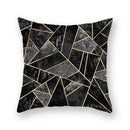 Ljojo Luxury Gold Black Geometric Marble Stripe Pillowcase