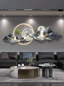 Ljojo LED Wall Lamp Modern Luxury Living Room Clock Hanging Painting Decoration