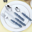 Ljojo 24-Piece Pearl Handle Luxury Cutlery Set - Stainless Steel Knife Fork Spoon Shell Spoon Kit