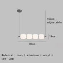 Minimalist Glass Chandelier Pendant Lamp for Bedroom Living Room by Ljojo