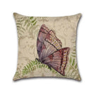 Butterfly Pattern Pillow Case Animal Decorative Linen Cushion Cover for Ljojo Home Decoration
