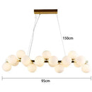 Ljojo Modern Glass Bubble Pendant Chandelier Light Fixture for Living Room Kitchen Dining Bedroom