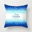 Blue Winter Snowflake Pillowcase for Stylish Christmas Decor by Ljojo