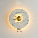 Ljojo Marble LED Wall Sconce Round Indoor Lamp for Home Decor