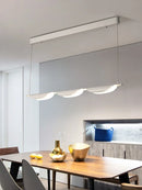 Ljojo Modern Black LED Dimming Chandelier for Kitchen Island Pendant Lighting