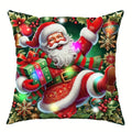 Ljojo LED Light Luminous Pillowcase - Christmas Party Home Decor, Santa Claus Snowman Gift Box Pattern