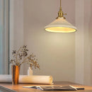 Japanese Style Ceramic Chandelier LED Pendant Lighting Brass Holder by Ljojo