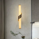 Art Deco Marble Wall Lamp Dimmable Copper LED Sconce | Indoor Parlor Bedroom Lighting | Ljojo