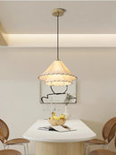 Handcrafted French Cream Chandelier Pendant Lampshade for Bedroom & Dining Room by Ljojo